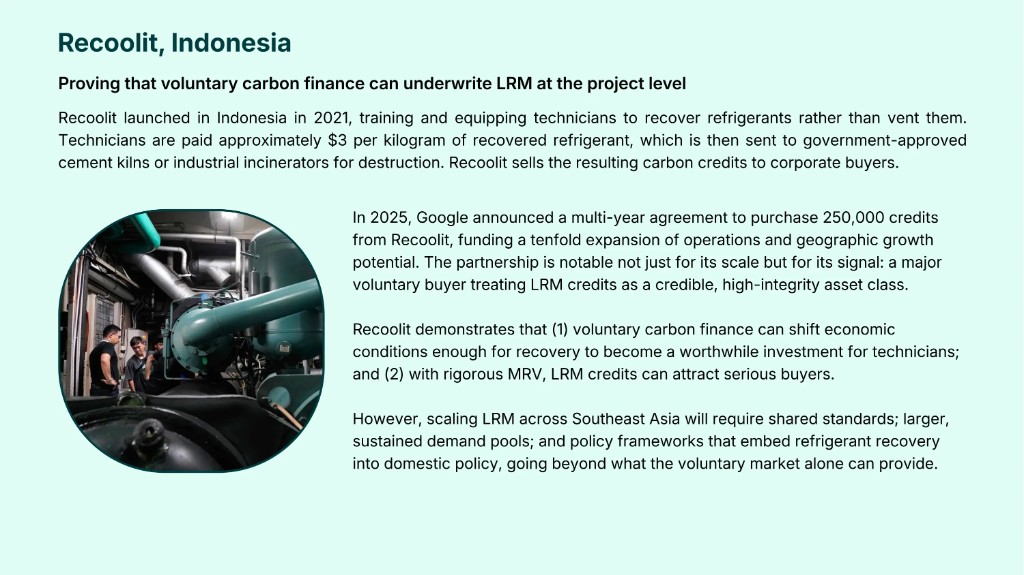 Recoolit Indonesia case study visual